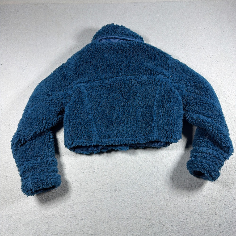 Levi Strauss and Co Sherpa‎ Trucker Jacket Women XS Cropped Faux Shearling Cozy - Picture 8 of 9